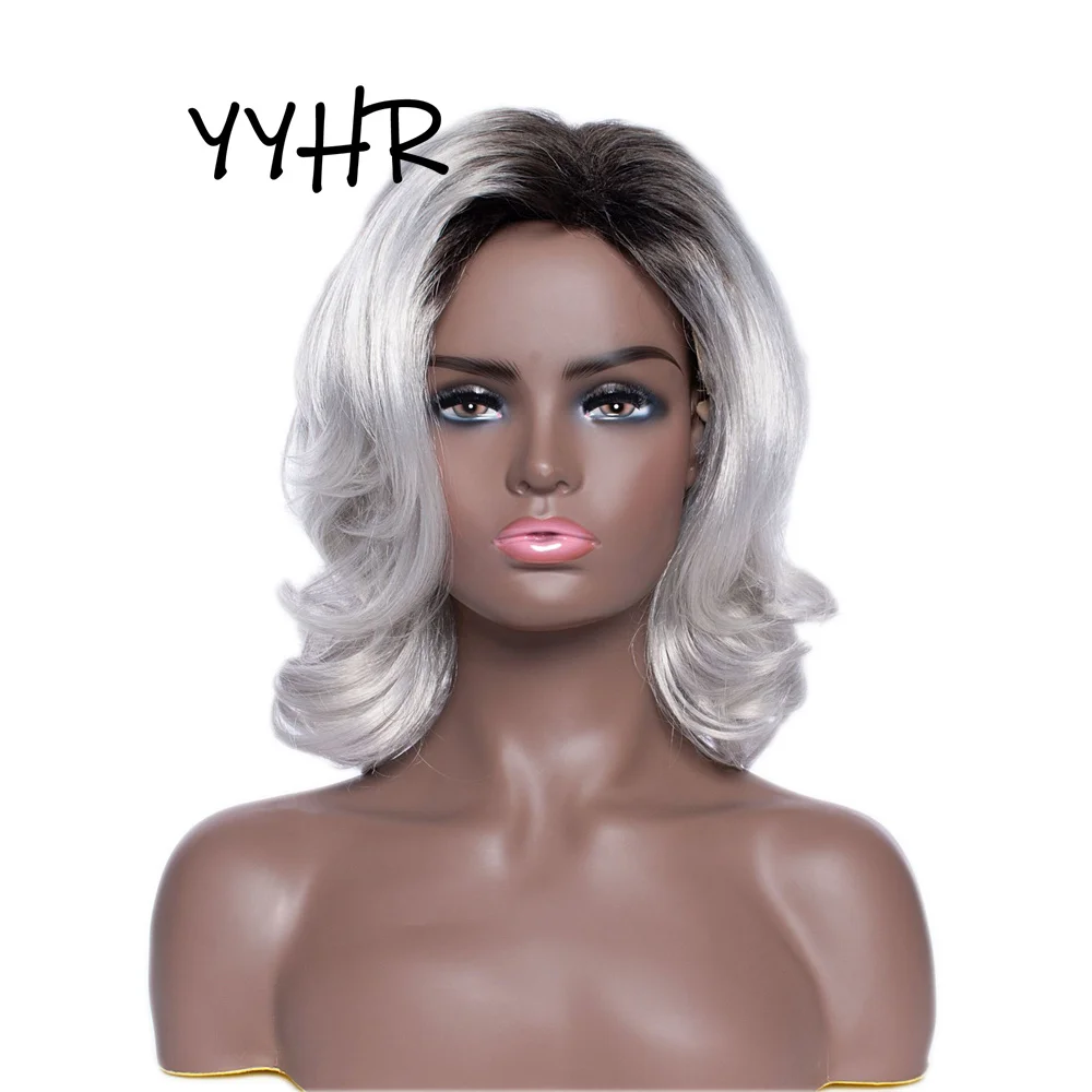 Short Grey Women Wig Synthetic Natural Wave Dark Roots Off-White Daily Or Party High Temperature Fiber Fake Hair Female
Short Grey Women Wig Synthetic Natural Wave Dark Roots Off-White Daily Or Party High Temperature Fiber Fake Hair Female