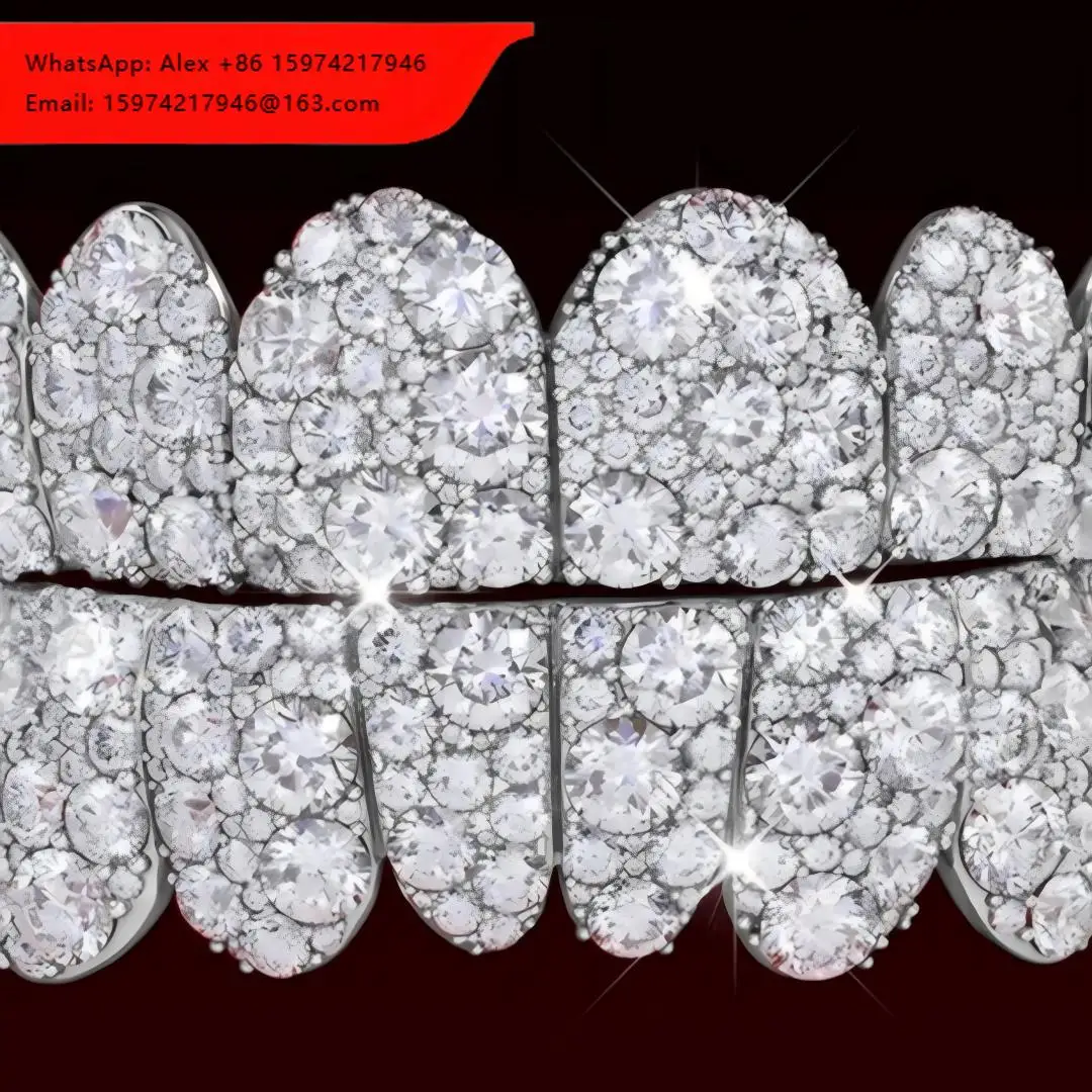 Custom Mosaic Setting Hip Hop Grillz 10K 14K 18K Gold 925 Silver Iced Out VVS Moissanite Diamond Grillz
Custom Mosaic Setting Hip Hop Grillz 10K 14K 18K Gold 925 Silver Iced Out VVS Moissanite Diamond Grillz