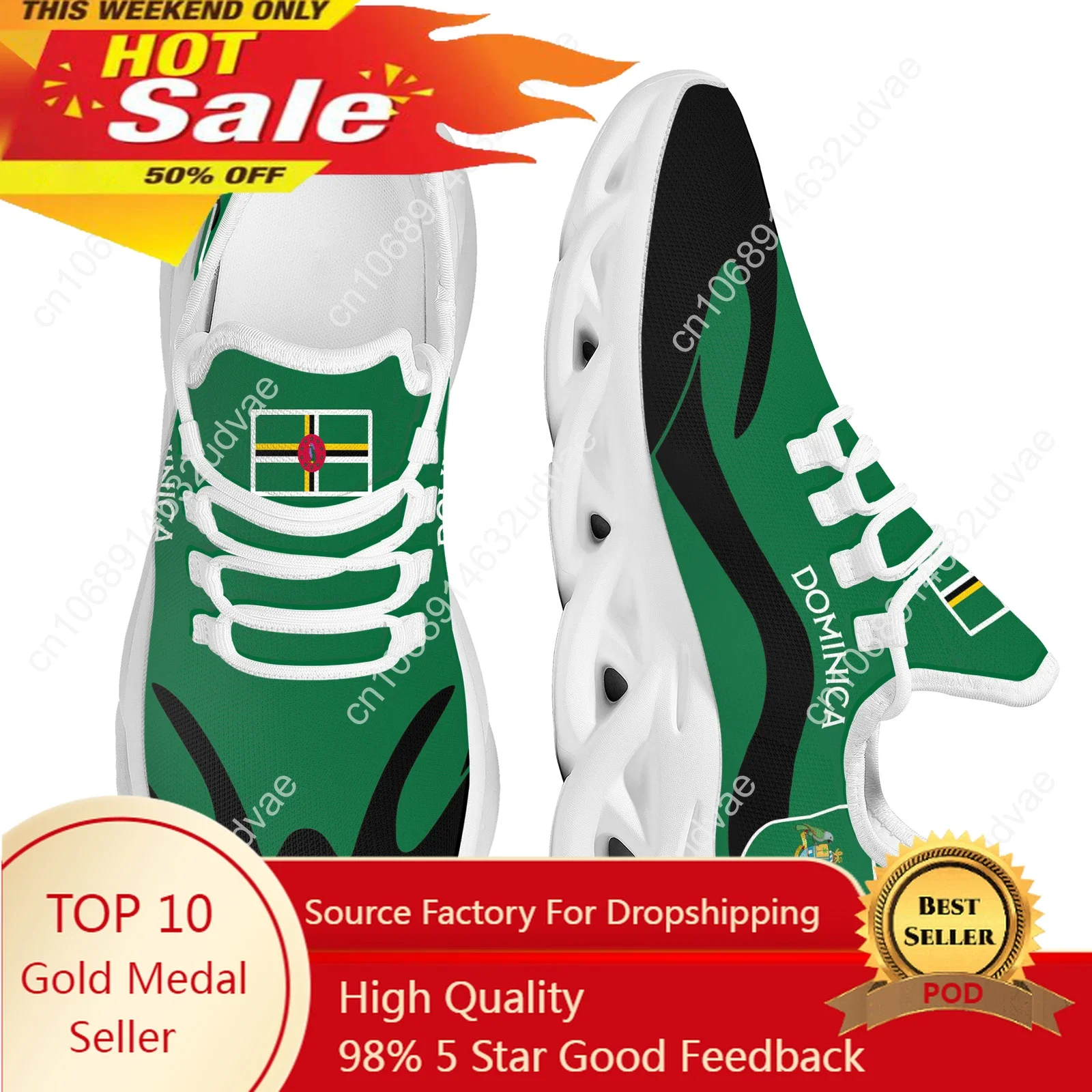 Dominica Flag Designer Sneaker For Women Flag Print Comfortable Platform Sports Shoes White Sole Knitted Blade Shoes
Dominica Flag Designer Sneaker For Women Flag Print Comfortable Platform Sports Shoes White Sole Knitted Blade Shoes