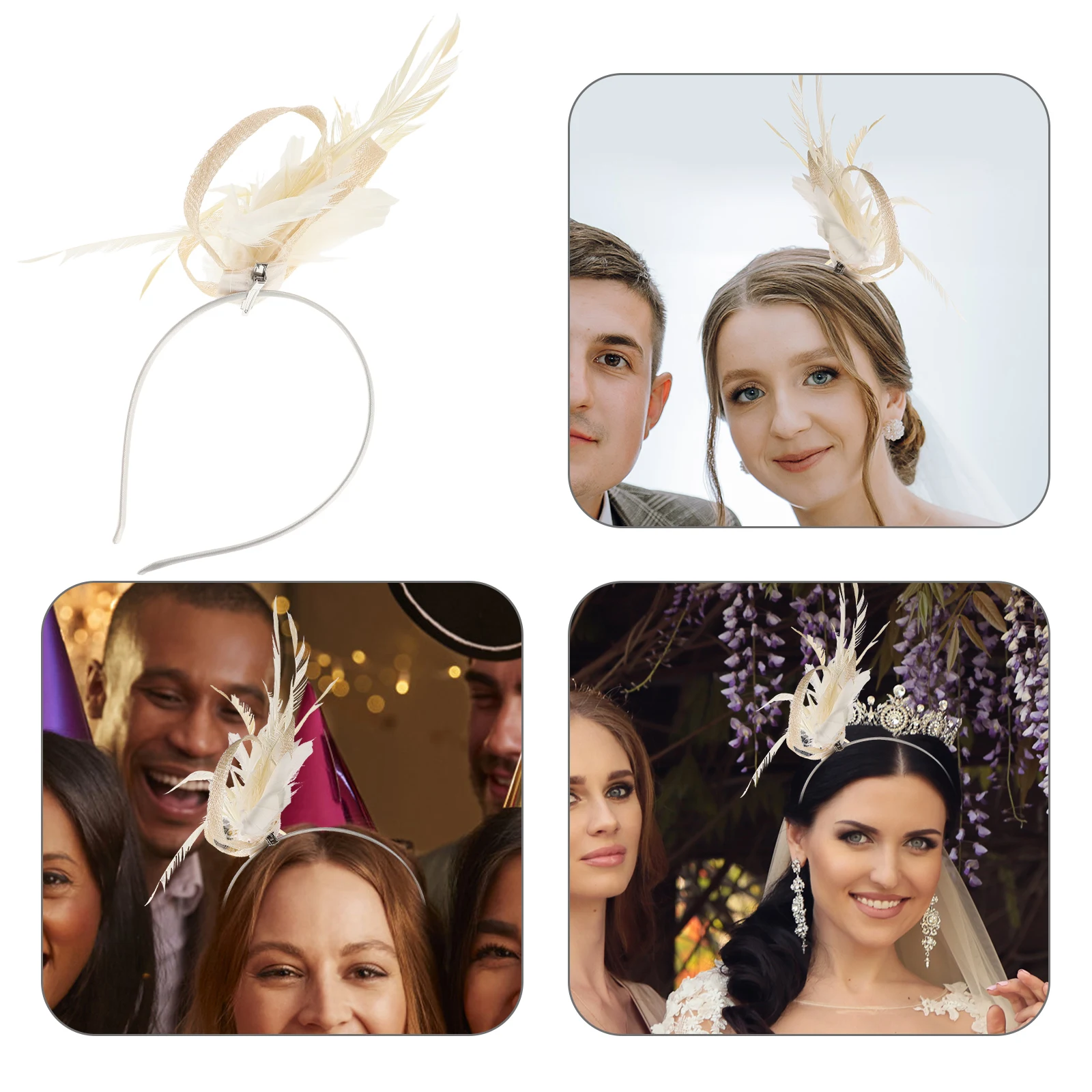 Bridal Hair Accessories Beige Color Lightweight Comfortable Fascinator Headband Hair Clip Small Flower Barrettes Wedding
Bridal Hair Accessories Beige Color Lightweight Comfortable Fascinator Headband Hair Clip Small Flower Barrettes Wedding