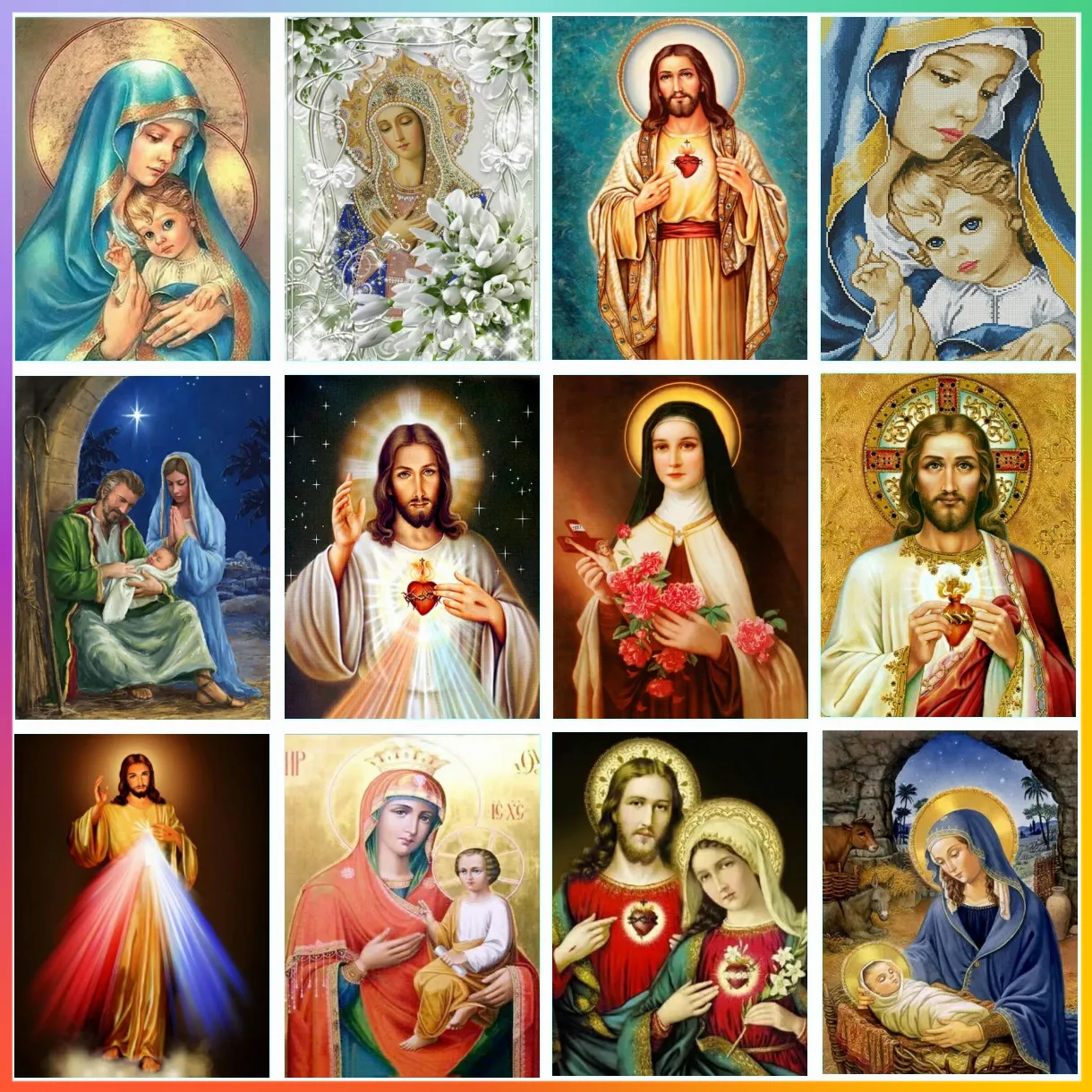 Virgin Mary Jesus Mosaic Embroidery Diamond Painting Cross Stitch Kit 5D DIY Art Pixel Home Decor Pictures Printed Handcraft
Virgin Mary Jesus Mosaic Embroidery Diamond Painting Cross Stitch Kit 5D DIY Art Pixel Home Decor Pictures Printed Handcraft