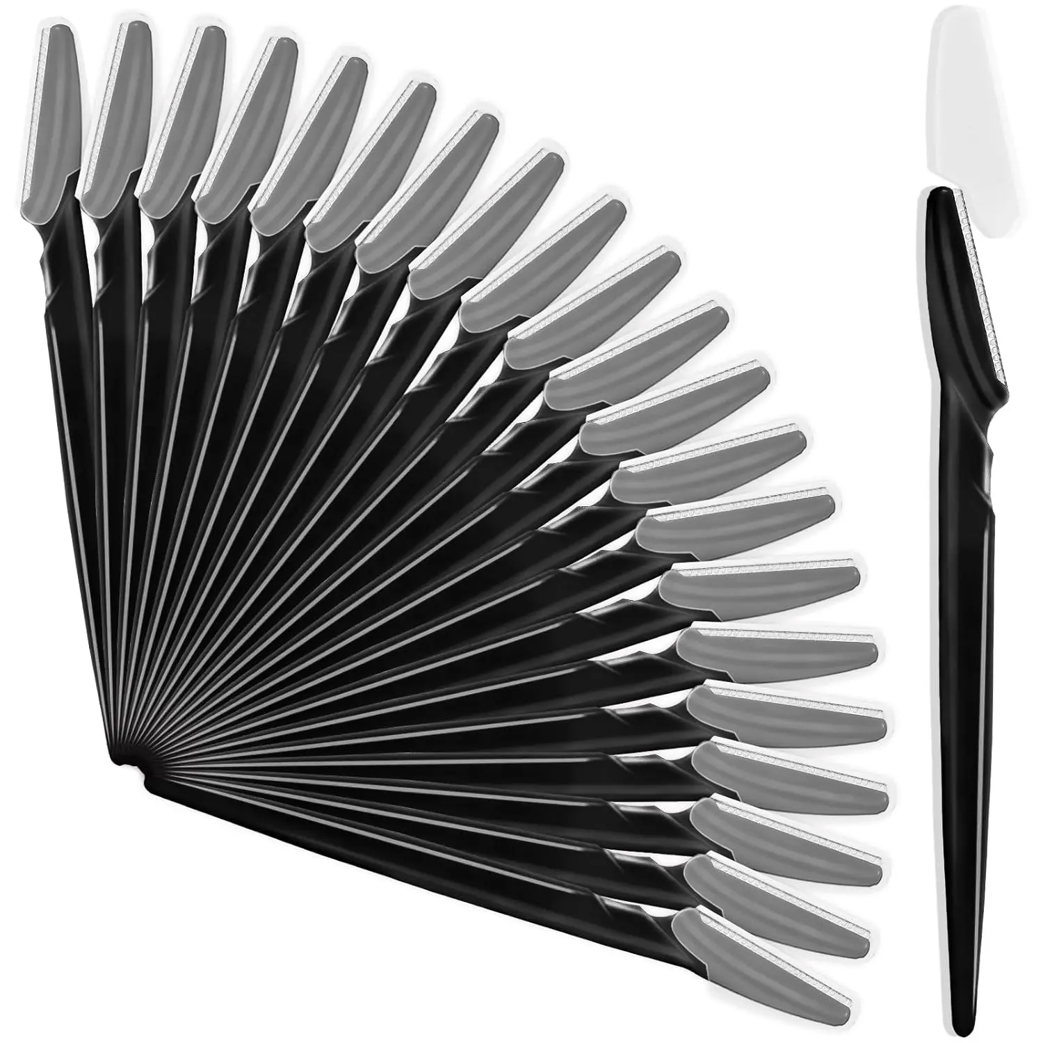 Eyebrow Razors 21 Pcs for Facial Hair Removal, Dermaplaning Tools with Protective Cover, Multipurpose Shaver for Women Men
Eyebrow Razors 21 Pcs for Facial Hair Removal, Dermaplaning Tools with Protective Cover, Multipurpose Shaver for Women Men