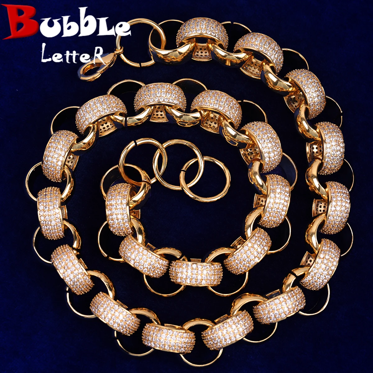 Bubble Letter Iced Out Circle Miami Cuban Link Chain for Men Real Gold Plated Fashion Necklace Choker Hip Rock Street Hop Jewelr
Bubble Letter Iced Out Circle Miami Cuban Link Chain for Men Real Gold Plated Fashion Necklace Choker Hip Rock Street Hop Jewelr