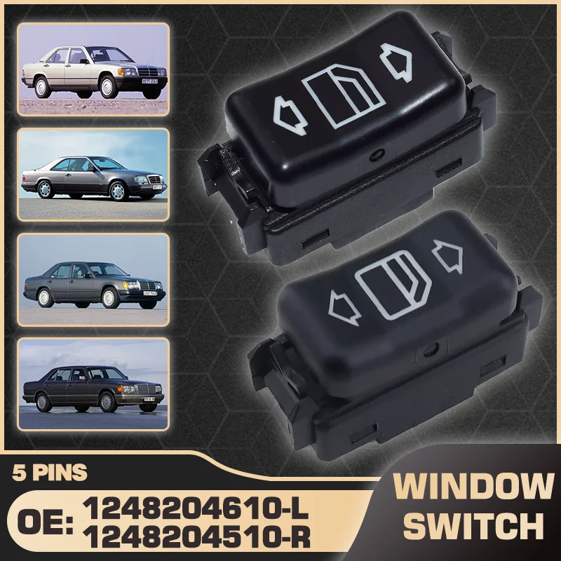 For Mercedes Benz E-Class G-Class S-Class W124 W126 W201 W463 Power Window Control Switch Button 1248204610 1248204510 5 Pins
For Mercedes Benz E-Class G-Class S-Class W124 W126 W201 W463 Power Window Control Switch Button 1248204610 1248204510 5 Pins