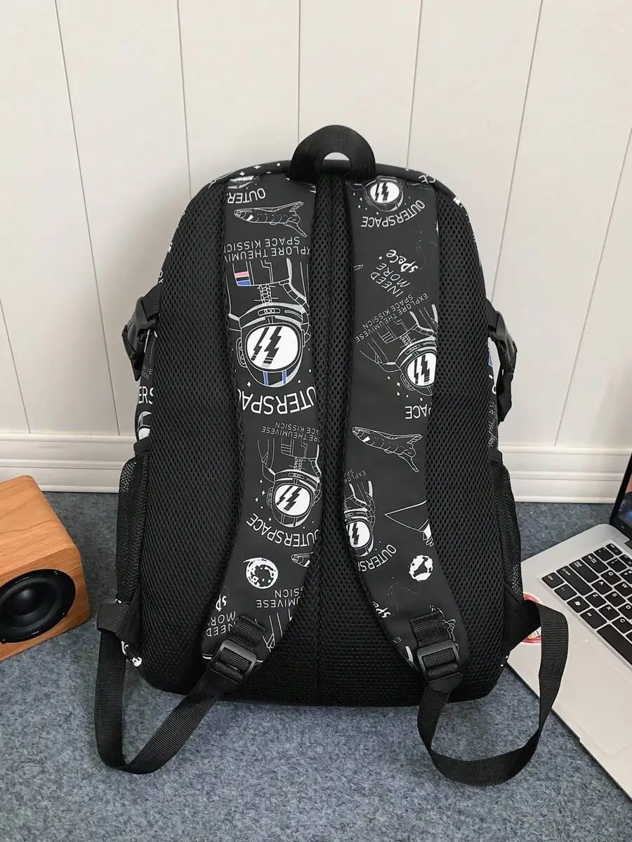 Space Themed Backpack For Men Nylon Casual Travel School Gym Bag Black
Space Themed Backpack For Men Nylon Casual Travel School Gym Bag Black
