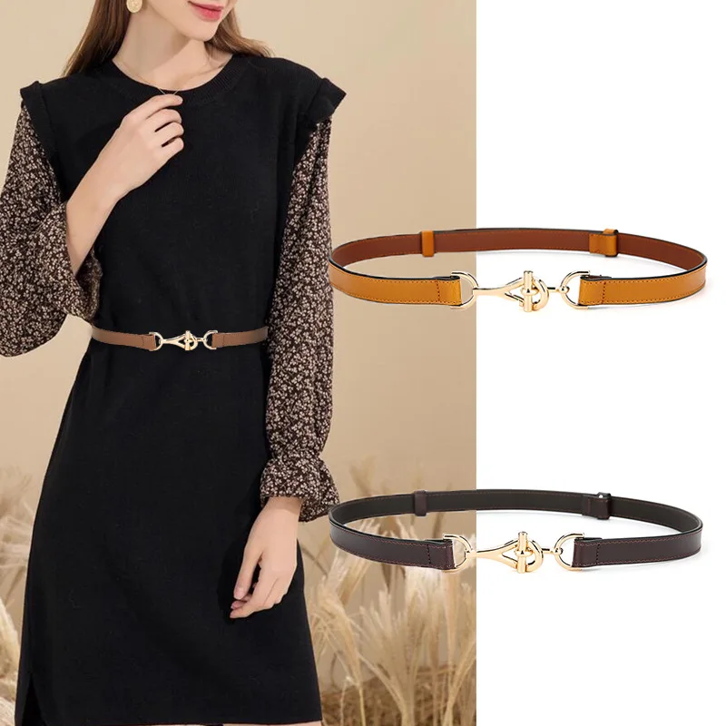 Stylish Hundred with Suit Skirt Belt Women's Decorative Dress Waist Leather Black Accessories Small Belt Simple
Stylish Hundred with Suit Skirt Belt Women's Decorative Dress Waist Leather Black Accessories Small Belt Simple