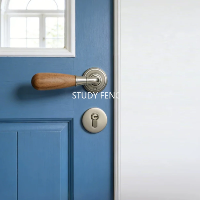 1 Set of Bedroom Door Lock Set Silent Door Lock Set Suitable for New Door Installation Wooden Handle Design Hardware Accessories
1 Set of Bedroom Door Lock Set Silent Door Lock Set Suitable for New Door Installation Wooden Handle Design Hardware Accessories