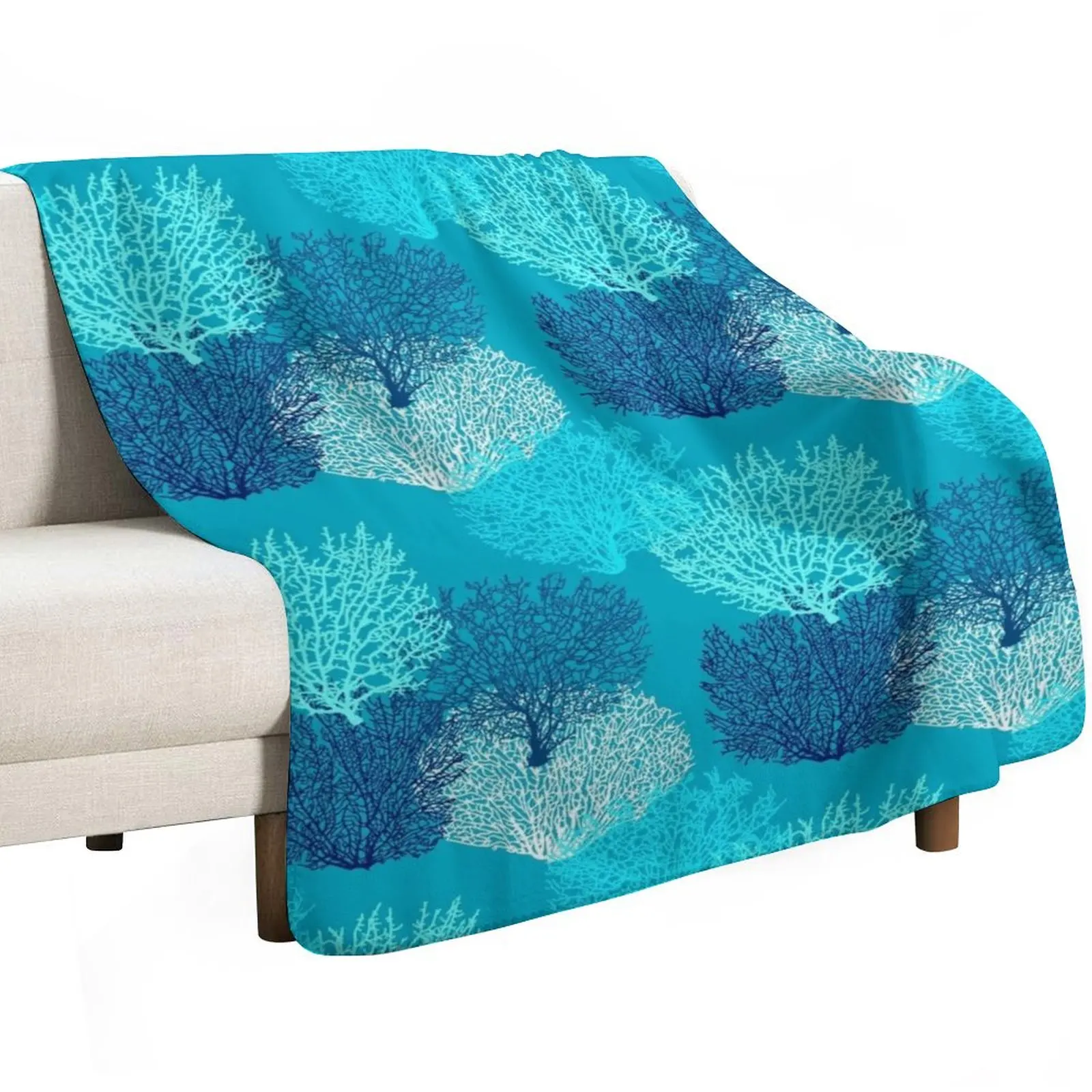 Fan Coral Print, Turquoise, Aqua and Cobalt Blue Throw Blanket Blankets For Bed Thermals For Travel Soft Plush Plaid Blankets
Fan Coral Print, Turquoise, Aqua and Cobalt Blue Throw Blanket Blankets For Bed Thermals For Travel Soft Plush Plaid Blankets