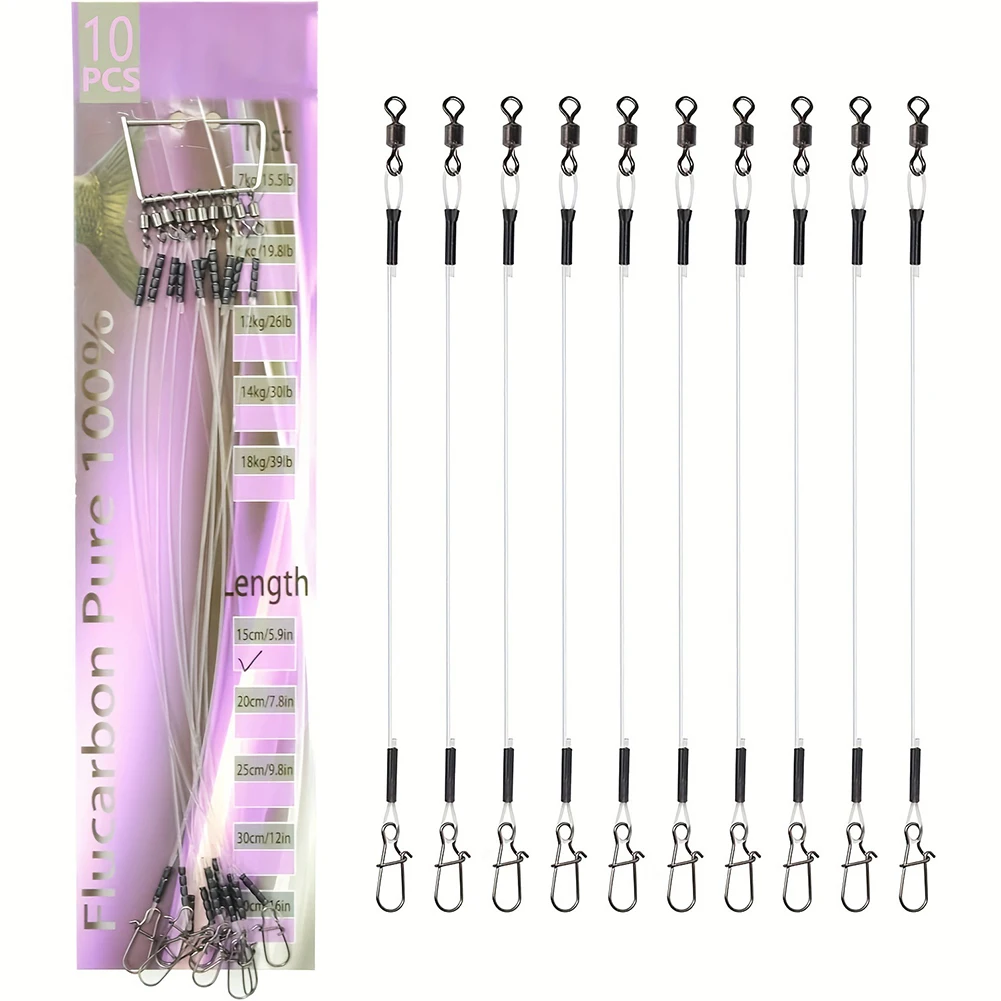 Sensitive and Reliable The Complete Set of Ten Fluorocarbon Fishing Leader Lines Featuring Convenient Quick Snaps
Sensitive and Reliable The Complete Set of Ten Fluorocarbon Fishing Leader Lines Featuring Convenient Quick Snaps