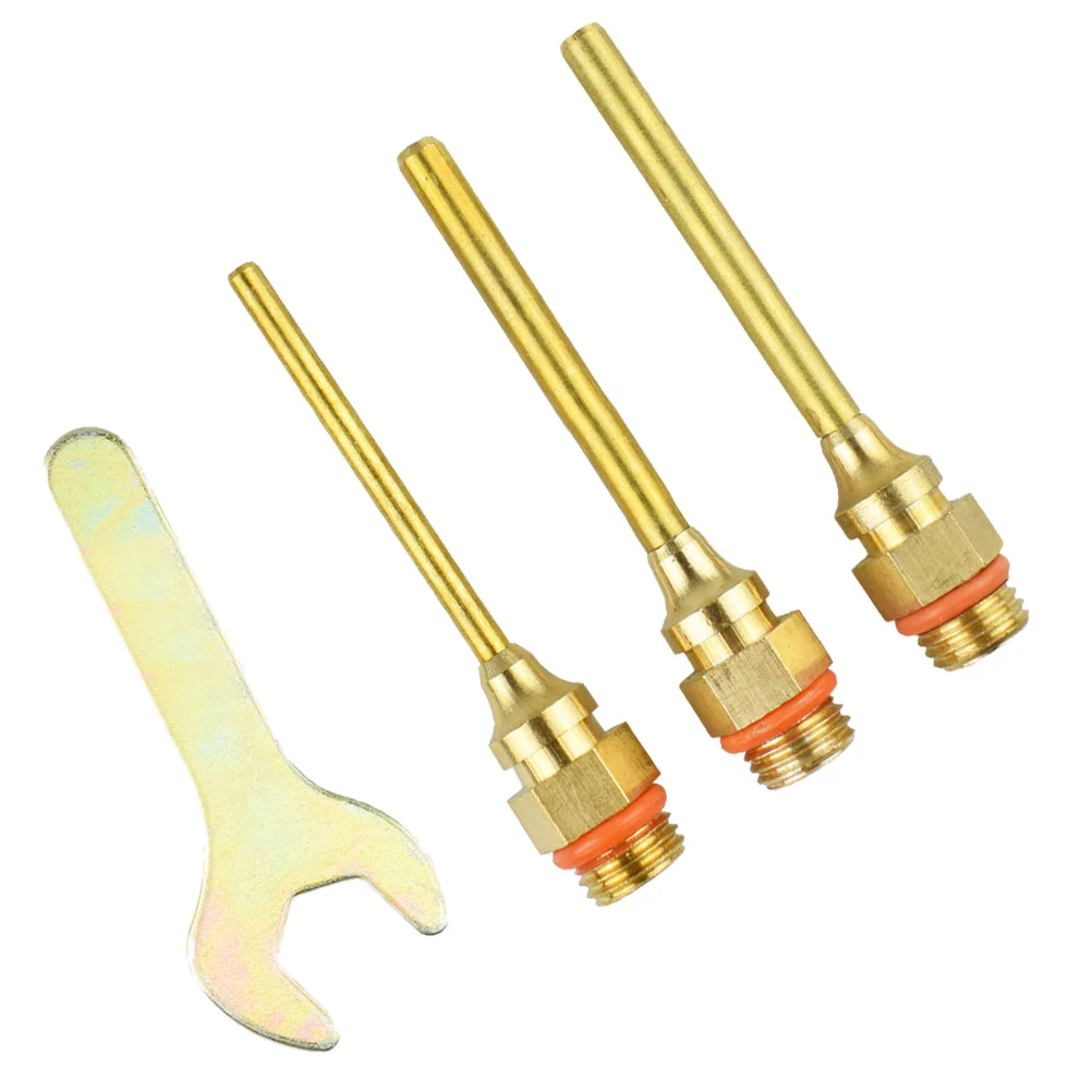 4Pcs Copper Hot Melt Glue Nozzles Different Diameter Sizes with Wrench Fast Glue Flow Long Nozzle Replacement Kit
4Pcs Copper Hot Melt Glue Nozzles Different Diameter Sizes with Wrench Fast Glue Flow Long Nozzle Replacement Kit