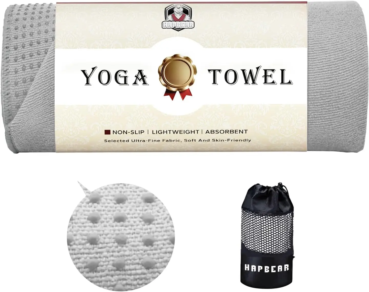 Non-Slip Yoga Towel with Grip Dots, Super-Absorbent Microfiber for Hot Yoga, Pilates and Fitness
Non-Slip Yoga Towel with Grip Dots, Super-Absorbent Microfiber for Hot Yoga, Pilates and Fitness