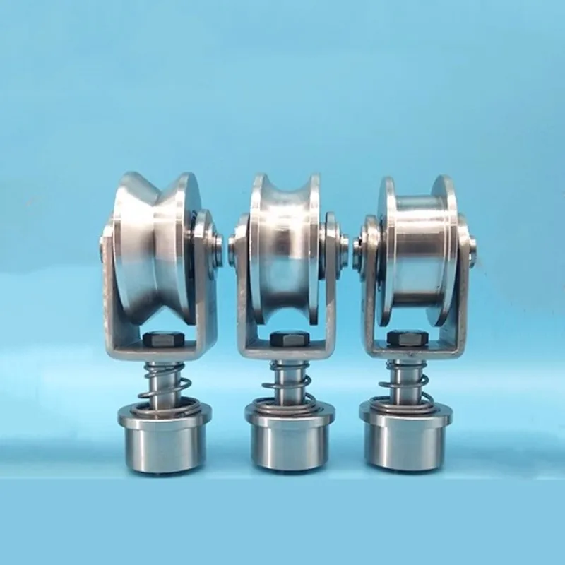 304 Stainless Steel Bearing Rotating Universal Pulley U/V/H Groove Guide Wheel Spring Shock Caster Sliding Door Track Wheel
304 Stainless Steel Bearing Rotating Universal Pulley U/V/H Groove Guide Wheel Spring Shock Caster Sliding Door Track Wheel