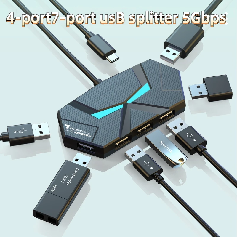 USB 3.0 USB2.0 HUB 4/7Ports Multi USB Splitter USB 3.0 Docking Station Multiple Expander High Speed For Computer Accessories
USB 3.0 USB2.0 HUB 4/7Ports Multi USB Splitter USB 3.0 Docking Station Multiple Expander High Speed For Computer Accessories