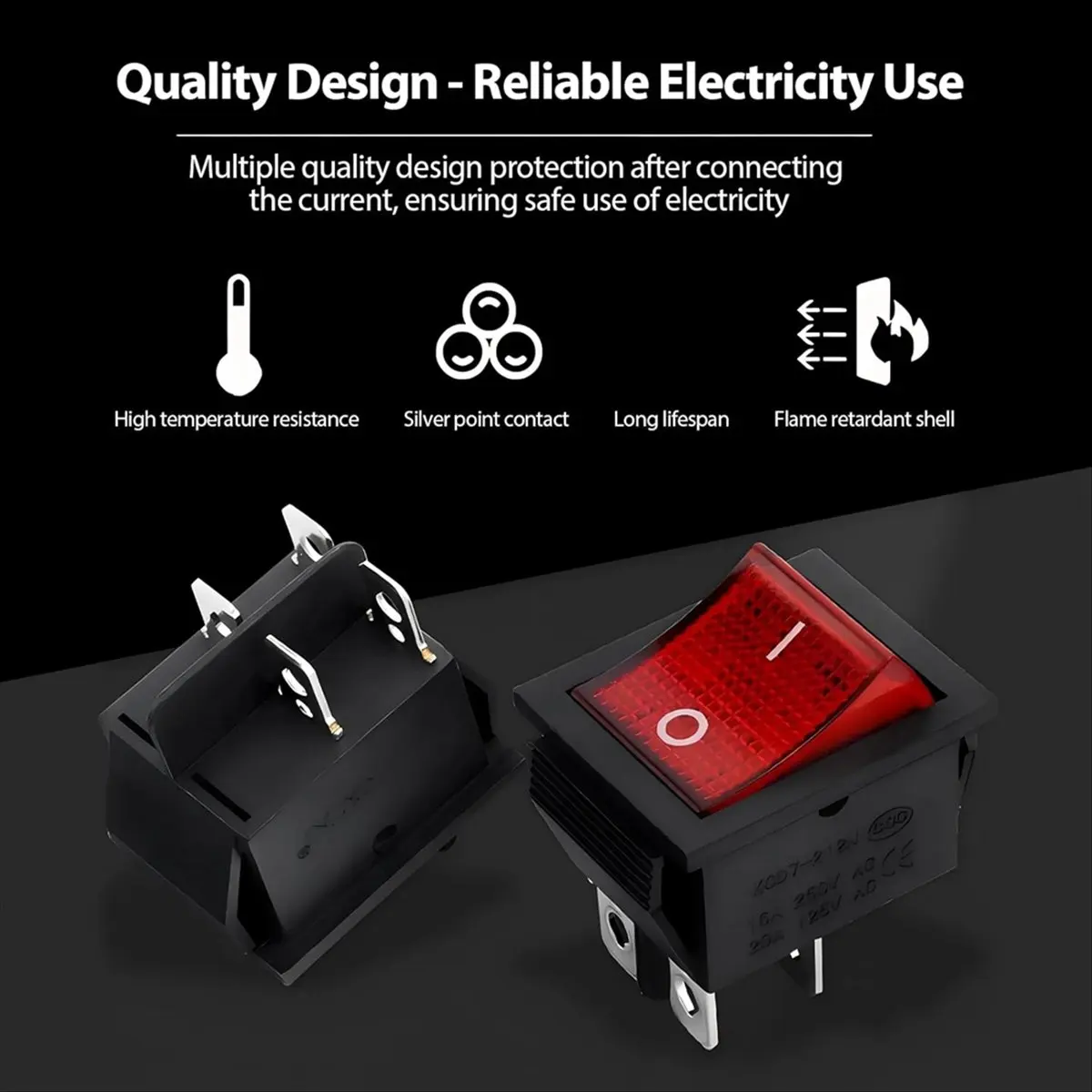 НОВЫЙ 30A 250V AC DPST 4-контактный кулисный тумблер, 4 шт. вкл./выкл. тумблер T125 с красной подсветкой для тяжелых условий эксплуатации для бытовой техники
НОВЫЙ 30A 250V AC DPST 4-контактный кулисный тумблер, 4 шт. вкл./выкл. тумблер T125 с красной подсветкой для тяжелых условий эксплуатации для бытовой техники