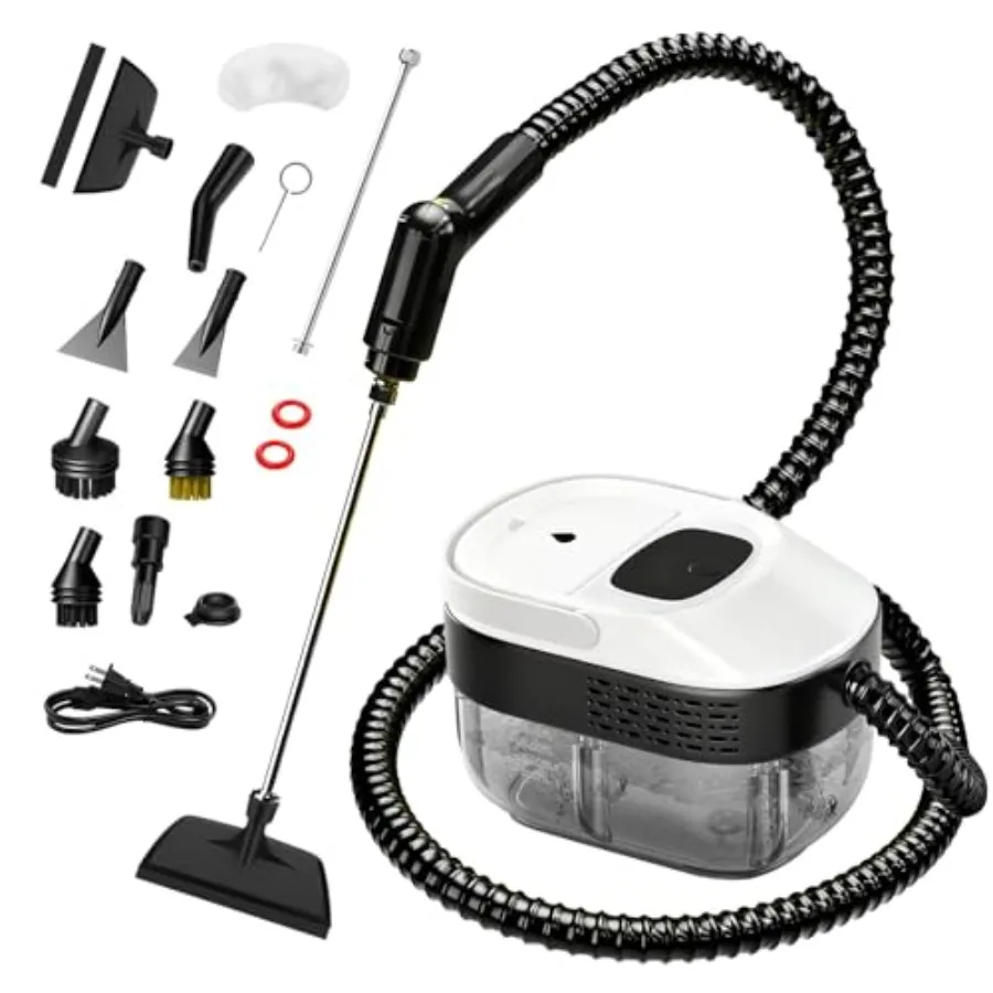 Pressurized Steam Cleaner 54oz Large Tank Portable Steamer for Cleaning with 15-Piece Kit 15s Fast Heat-Up 3-Level Control Hand
Pressurized Steam Cleaner 54oz Large Tank Portable Steamer for Cleaning with 15-Piece Kit 15s Fast Heat-Up 3-Level Control Hand