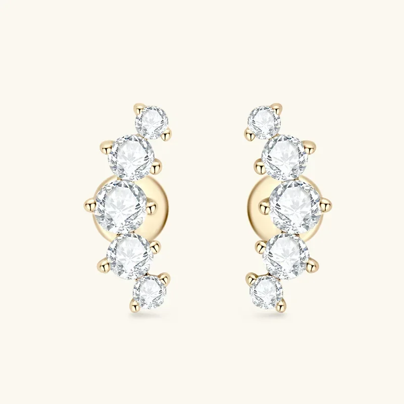Curved Stud Earrings 925 Silver Original D Moissanite Jewelry Accessories Ear Crawler Earrings for Girls for Women Gift
Curved Stud Earrings 925 Silver Original D Moissanite Jewelry Accessories Ear Crawler Earrings for Girls for Women Gift