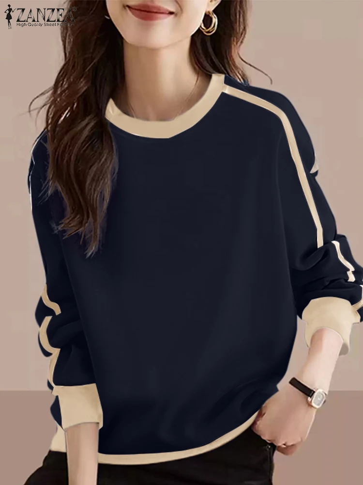 ZANZEA Autumn Contrast Color Sweatshirts Fashion Women Hoodies Tops 2024 Spring Casual Long Sleeve Loose Pullovers Sweater 2024
ZANZEA Autumn Contrast Color Sweatshirts Fashion Women Hoodies Tops 2024 Spring Casual Long Sleeve Loose Pullovers Sweater 2024