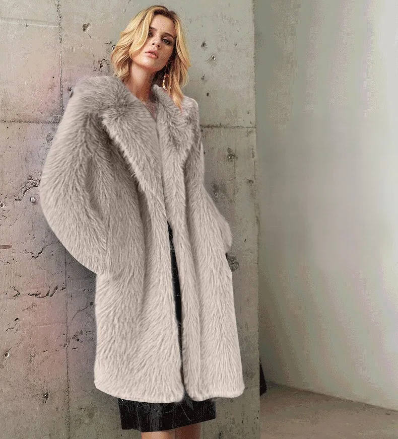 Faux Fur Jackets Coats Womens Fluffy Oversize Office Woman Chic Removable Lining Cozy Cotton-Padded Warm Double-Sided Buttons OL
Faux Fur Jackets Coats Womens Fluffy Oversize Office Woman Chic Removable Lining Cozy Cotton-Padded Warm Double-Sided Buttons OL