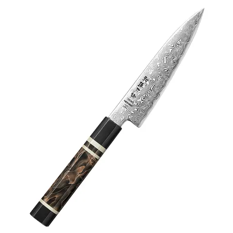 HEZHEN 5.6 Inches Utility Knife 47 Layers Damascus Steel ZDP189 Steel Core Sharp Tools Wooden Gift Box Kitchen Knife