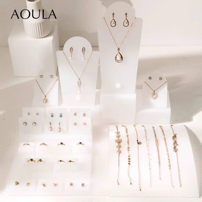 White Acrylic Jewelry Display Stand Ring Bracelet Necklace Chain Earrings Organizer Holder Prop for Photography & Live Streaming
White Acrylic Jewelry Display Stand Ring Bracelet Necklace Chain Earrings Organizer Holder Prop for Photography & Live Streaming