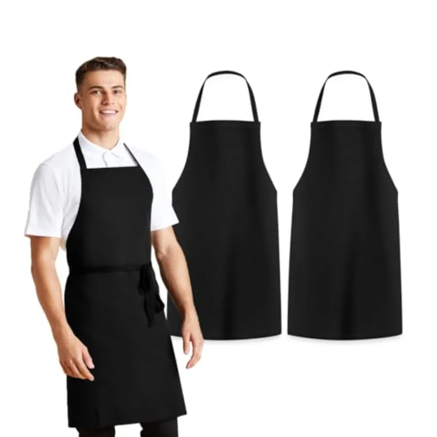 Avalon Kitchen Aprons for Men - 100% Polyester Chef Apron Women with Extra Long Ties - Cooking Aprons for Women and Mens Apron
Avalon Kitchen Aprons for Men - 100% Polyester Chef Apron Women with Extra Long Ties - Cooking Aprons for Women and Mens Apron