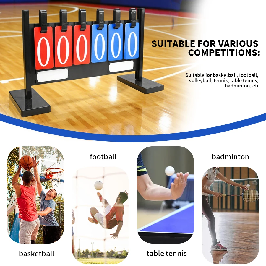 1pc 6-digit Vertical Removable Flip Scoreboard Soccer Basketball Court Scoreboard Game Records
1pc 6-digit Vertical Removable Flip Scoreboard Soccer Basketball Court Scoreboard Game Records