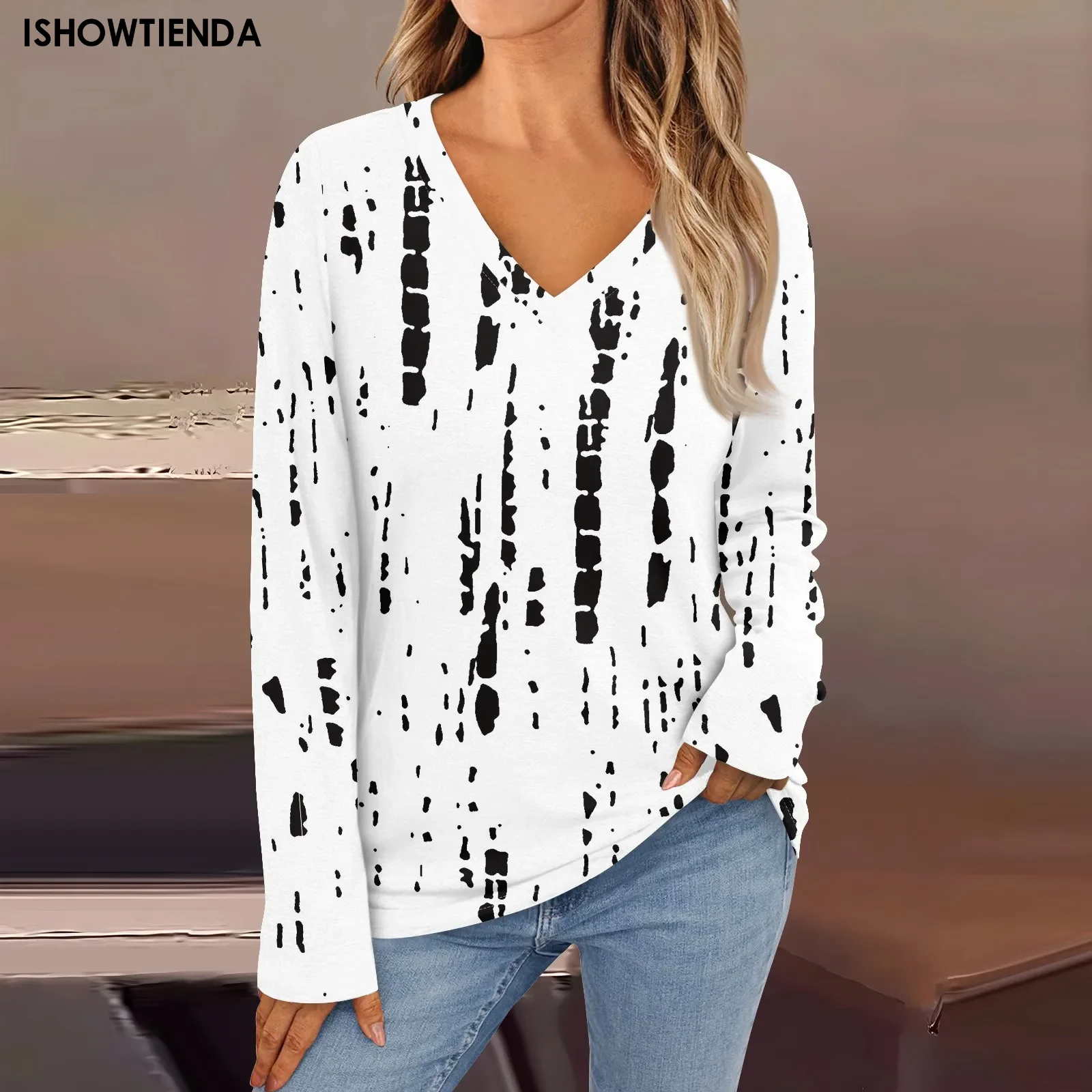 Women Fashion Floral Printed T-shirts Casual V Neck Full Long Sleeve Shirts Tops Ladies Basic Kniited Tee Shirts Ladies Top
Women Fashion Floral Printed T-shirts Casual V Neck Full Long Sleeve Shirts Tops Ladies Basic Kniited Tee Shirts Ladies Top