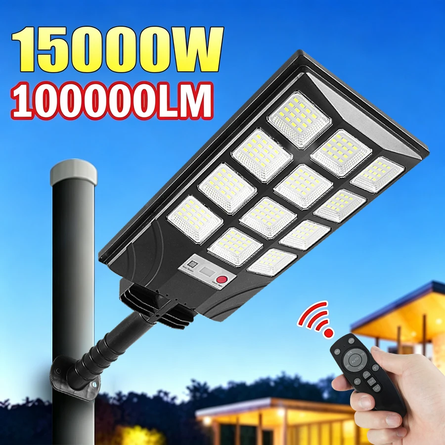 1000000LM 15000W Most Powerful LED Solar Light Ultra Bright Outdoor Motion Sensor Outdoor Solar Wall Lamp Garden Street Lantern
1000000LM 15000W Most Powerful LED Solar Light Ultra Bright Outdoor Motion Sensor Outdoor Solar Wall Lamp Garden Street Lantern