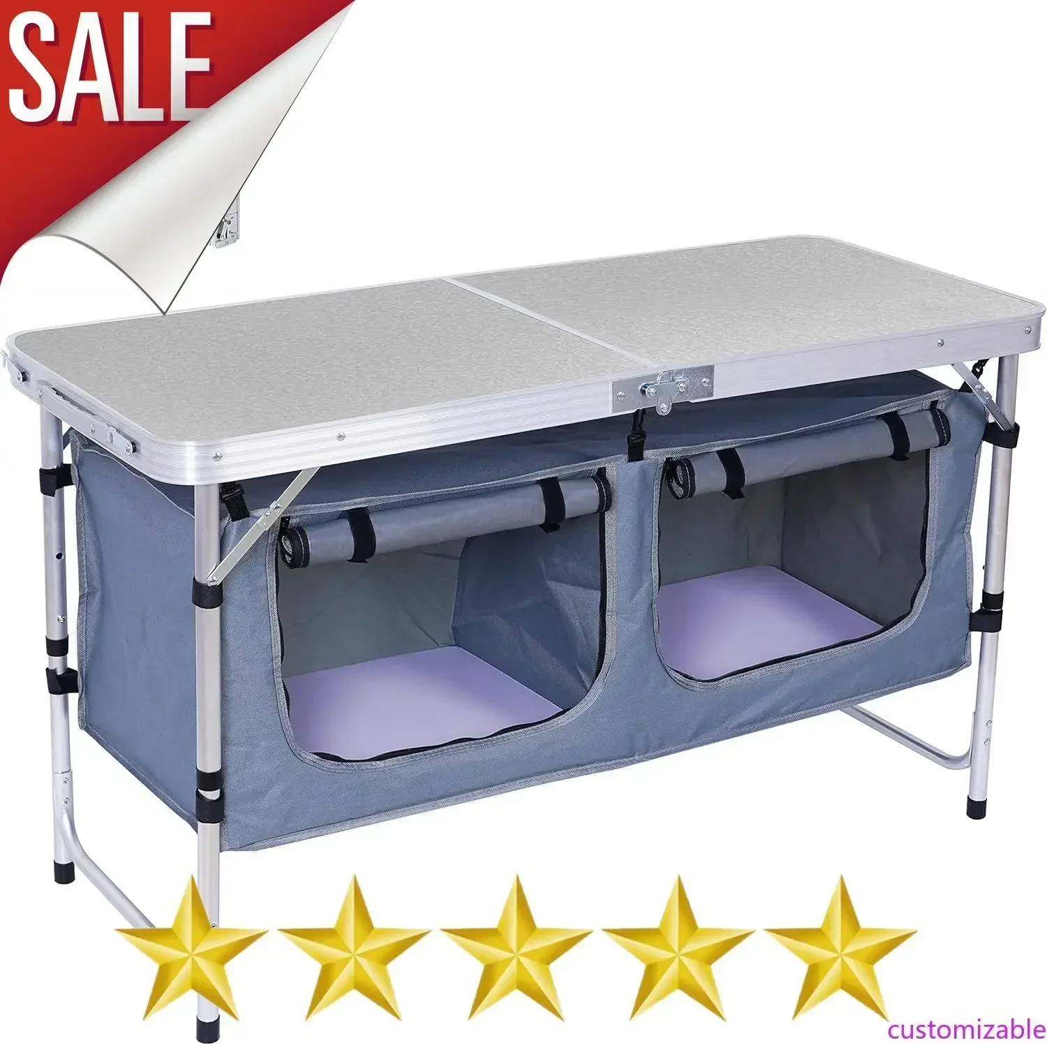Hot-sellingCustomizable Camping Table, Folding Table Height Adjustable, Camp Table, Storage Kitchen Table, Lightweight Aluminum,
Hot-sellingCustomizable Camping Table, Folding Table Height Adjustable, Camp Table, Storage Kitchen Table, Lightweight Aluminum,