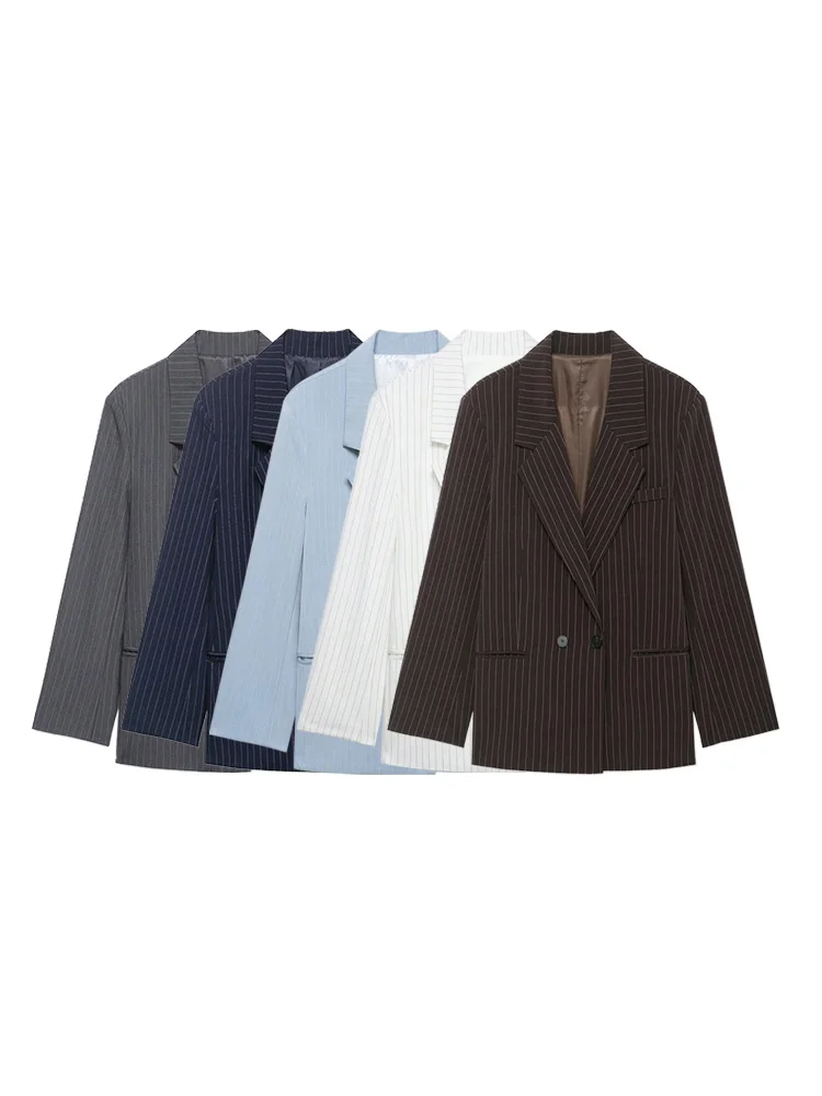 Women's Old Money Style Ovesized Striped Blazer Coat Long Sleeve Front Pockets Chic Oversize Top Female Outerwear
Women's Old Money Style Ovesized Striped Blazer Coat Long Sleeve Front Pockets Chic Oversize Top Female Outerwear