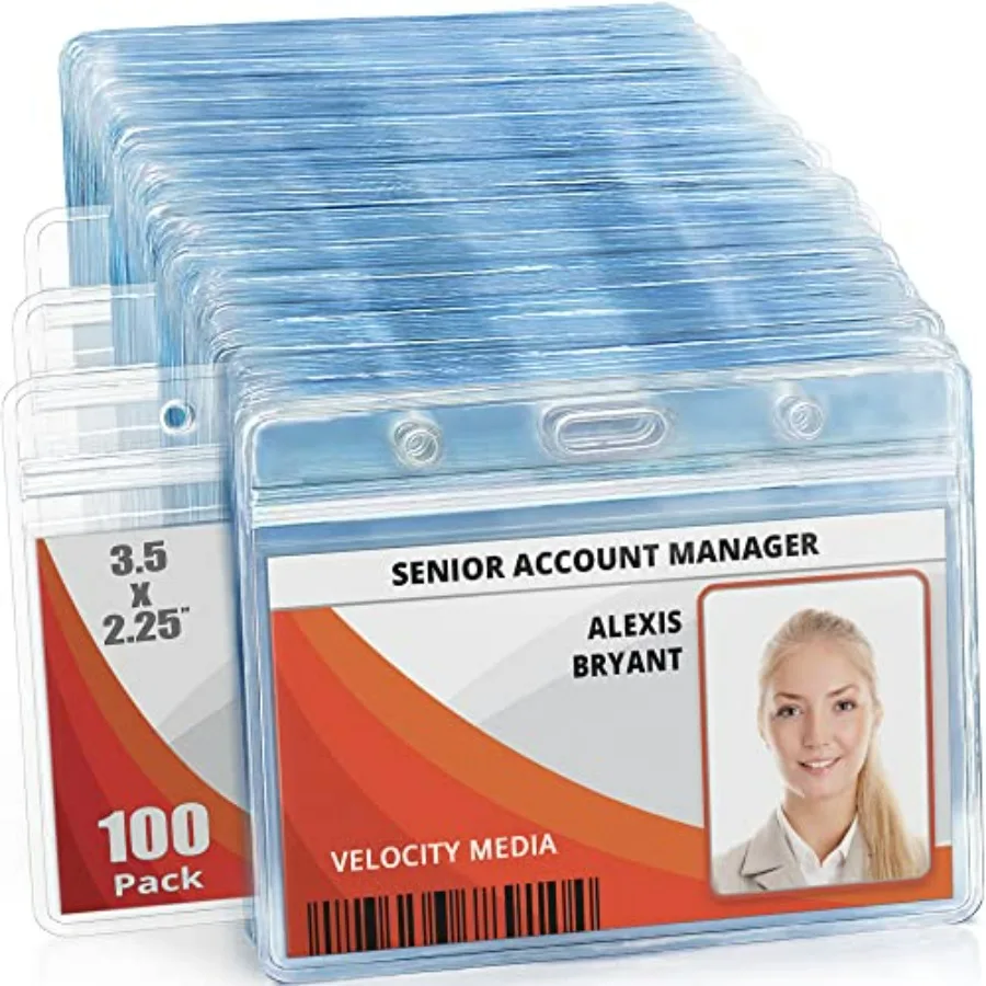 USA Horizontal ID Name Badge Holder Clear, 3.5x2.25 Inch, 0 Pack,Waterproof and Resealable Plastic Card Holders
USA Horizontal ID Name Badge Holder Clear, 3.5x2.25 Inch, 0 Pack,Waterproof and Resealable Plastic Card Holders