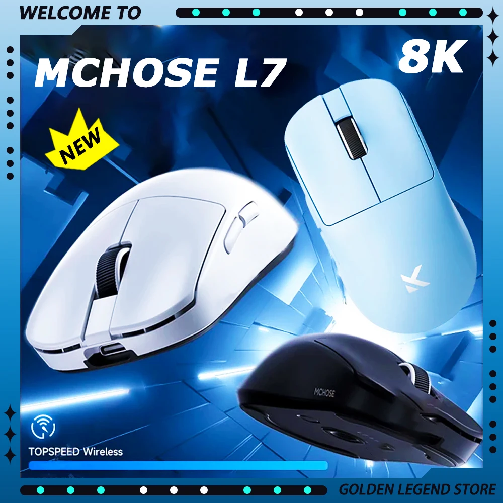 MCHOSE L7 Ultra Беспроводная игровая мышь для киберспорта 3 режима 2,4G BT PAW3395 8K Перезаряжаемая портативная сверхлегкая мышь для ноутбука на заказ ПК
MCHOSE L7 Ultra Беспроводная игровая мышь для киберспорта 3 режима 2,4G BT PAW3395 8K Перезаряжаемая портативная сверхлегкая мышь для ноутбука на заказ ПК