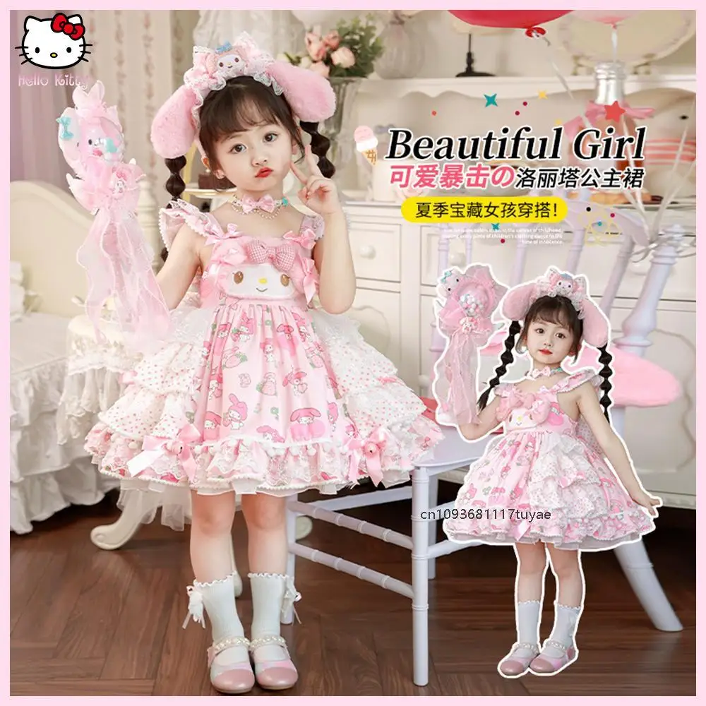 Kawaii Melody платье Лолиты для девочек Sanrios аниме Cinnamoroll летнее новое корейское детское платье принцессы на подтяжках праздничное платье подарок
Kawaii Melody платье Лолиты для девочек Sanrios аниме Cinnamoroll летнее новое корейское детское платье принцессы на подтяжках праздничное платье подарок