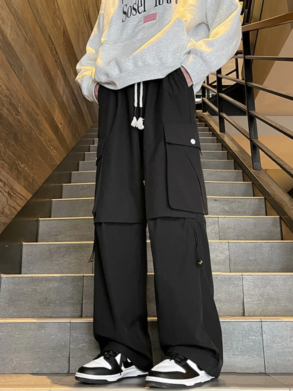 Trendy Straight Leg Workwear Pants Men's American High Street Loose Long Trousers Boys Retro Wide Leg Jaet Pants
Trendy Straight Leg Workwear Pants Men's American High Street Loose Long Trousers Boys Retro Wide Leg Jaet Pants