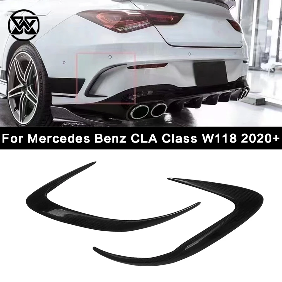 Задний бампер из углеродного волокна, вентиляционное отверстие, боковые плавники, крылышко для Mercedes Benz CLA Class W118 2020+, фартук с клапанами, комплект кузова Canard Splitter 
Задний бампер из углеродного волокна, вентиляционное отверстие, боковые плавники, крылышко для Mercedes Benz CLA Class W118 2020+, фартук с клапанами, комплект кузова Canard Splitter