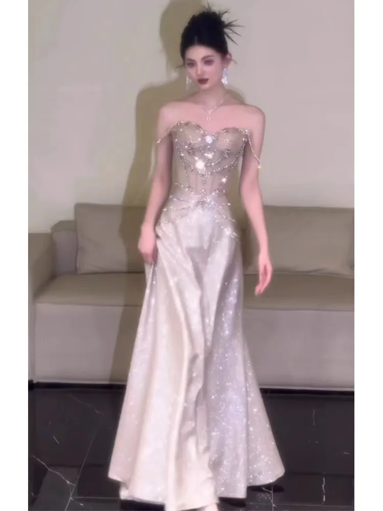 Изысканное вечернее платье Ele с бисером для женщин, роскошное свадебное платье с богатой отделкой, на заказ, для празднования дня рождения
Изысканное вечернее платье Ele с бисером для женщин, роскошное свадебное платье с богатой отделкой, на заказ, для празднования дня рождения