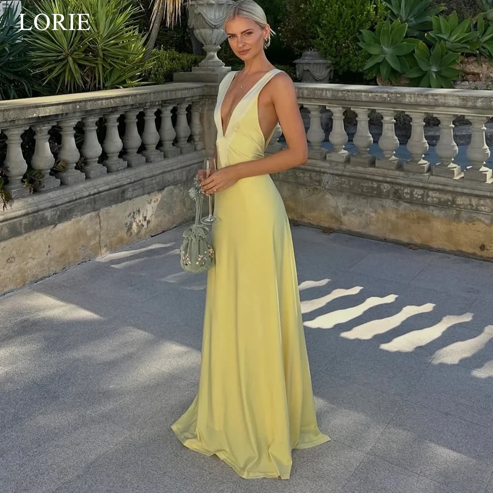 LORIE Charming Evening Dresses Sexy V-Neck Sleeveless Prom Dress Backless Draped A-Line Party Gowns Summer 2026 Customized
LORIE Charming Evening Dresses Sexy V-Neck Sleeveless Prom Dress Backless Draped A-Line Party Gowns Summer 2026 Customized