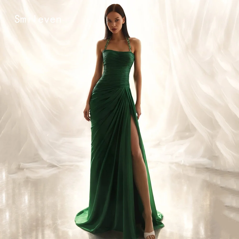 Smileven Luxury Beading Mermaid Prom Dress Shining Halter Evening Gowns Sweet Pleat Formal Occasion Dress Customized 2026
Smileven Luxury Beading Mermaid Prom Dress Shining Halter Evening Gowns Sweet Pleat Formal Occasion Dress Customized 2026