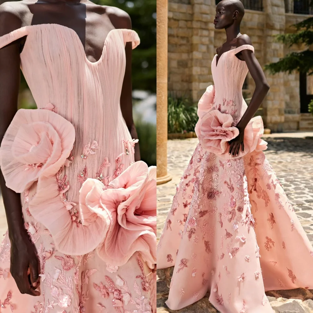 Customized Elegant Off the Shoulder Sleeveless Evening Dress High Quality Satin Prom Dresses Delicate Flowers Bridal Party Gowns
Customized Elegant Off the Shoulder Sleeveless Evening Dress High Quality Satin Prom Dresses Delicate Flowers Bridal Party Gowns