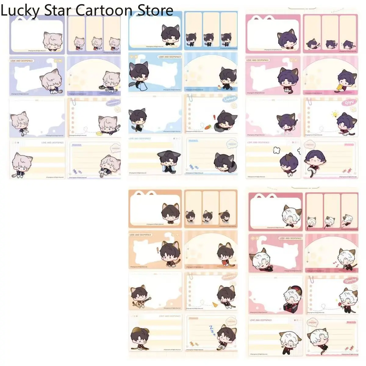 Блокнот Love and Deepspace Sylus Zayne Xavier Rafayel Caleb, милая серия, оставьте сообщение, заметки и блокнот, подарок для косплея
Блокнот Love and Deepspace Sylus Zayne Xavier Rafayel Caleb, милая серия, оставьте сообщение, заметки и блокнот, подарок для косплея