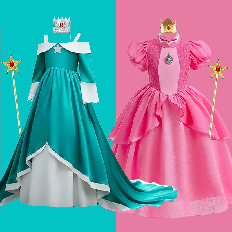 Girls Costume Children Cosplay Princess Dress Kids Halloween Birthday Pageant Party Rosalina Dress Girl Carnival Peach Clothes
Girls Costume Children Cosplay Princess Dress Kids Halloween Birthday Pageant Party Rosalina Dress Girl Carnival Peach Clothes