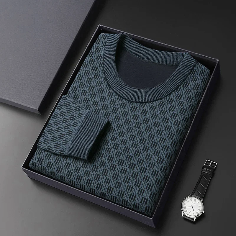 Autumn and Winter New Men's Half High Neck Warm and Fashionable Knitted Sweater Pullover
Autumn and Winter New Men's Half High Neck Warm and Fashionable Knitted Sweater Pullover