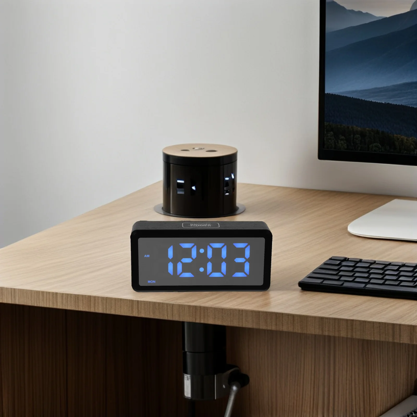 Smart Dimming LED Wood Alarm RGB Color Clock for Bedroom Office Desk Weekday Display Daylight Saving Time Table
Smart Dimming LED Wood Alarm RGB Color Clock for Bedroom Office Desk Weekday Display Daylight Saving Time Table