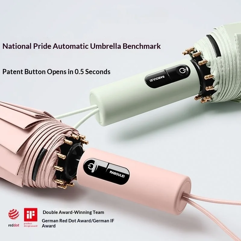 Автоматический большой зонт на 2 человека, защита от ультрафиолета, ветрозащитный усиленный зонт двойного назначения от солнца и дождя, унисекс
Автоматический большой зонт на 2 человека, защита от ультрафиолета, ветрозащитный усиленный зонт двойного назначения от солнца и дождя, унисекс