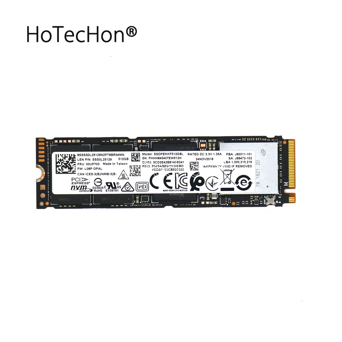 00UP703 - Genuine NVMe 512GB M.2 PCIe 3x4 2280 SSD Solid State Drive SSDPEKKF512G8L for Lenovo
00UP703 - Genuine NVMe 512GB M.2 PCIe 3x4 2280 SSD Solid State Drive SSDPEKKF512G8L for Lenovo