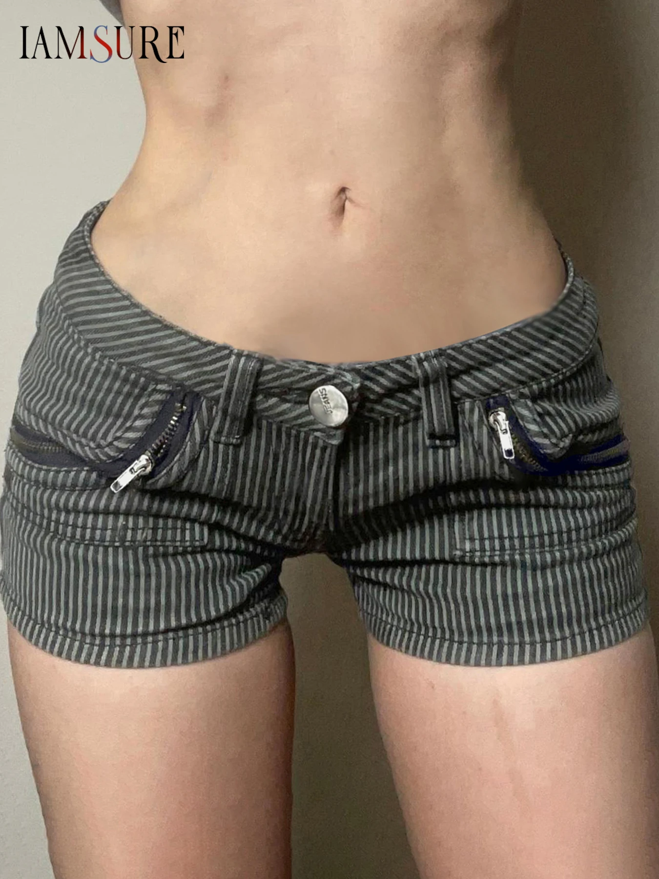 IAMSURE Slim Striped Denim Shorts Y2K Sexy Pockets Zippers Low-Waisted Jeans Shorts Women 2025 Summer Fashion Streetwear Lady
IAMSURE Slim Striped Denim Shorts Y2K Sexy Pockets Zippers Low-Waisted Jeans Shorts Women 2025 Summer Fashion Streetwear Lady