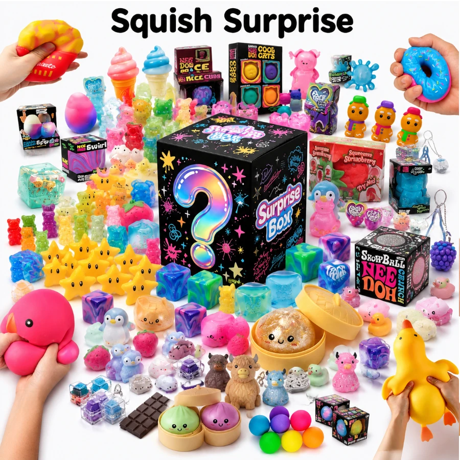 Multiple Cute Food Animal Shaped Soft Squeeze Toys, Stress Relief Sensory Fidget Squishy Toy, 100+ Styles Surprise Pack for Kids Teens Adults Collectors
Multiple Cute Food Animal Shaped Soft Squeeze Toys, Stress Relief Sensory Fidget Squishy Toy, 100+ Styles Surprise Pack for Kids Teens Adults Collectors