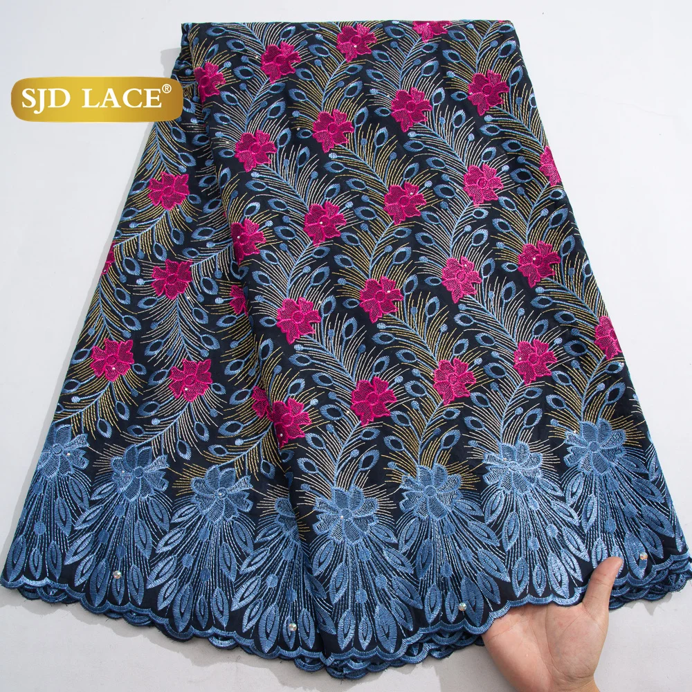 SJD LACE African Nigerian Cotton Lace Fabrics 5 Yards 2026 High Quality Swiss Cotton Lace for Sewing Party Women DIY Dress 4016
SJD LACE African Nigerian Cotton Lace Fabrics 5 Yards 2026 High Quality Swiss Cotton Lace for Sewing Party Women DIY Dress 4016