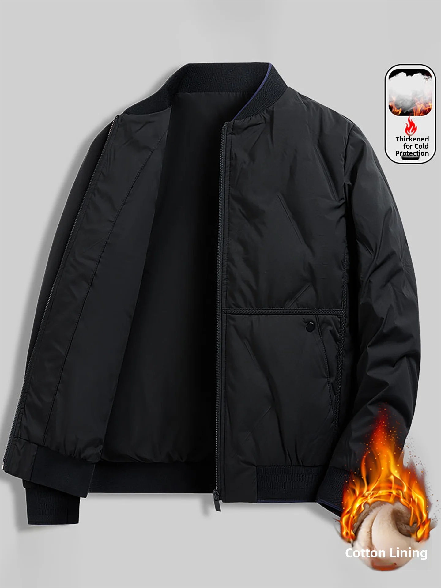 Thiened Baseball Collar down Jaet Men's Winter Large Size Faionable Warm Casual Stand Collar Coat Trendy Cotton Clothes
Thiened Baseball Collar down Jaet Men's Winter Large Size Faionable Warm Casual Stand Collar Coat Trendy Cotton Clothes