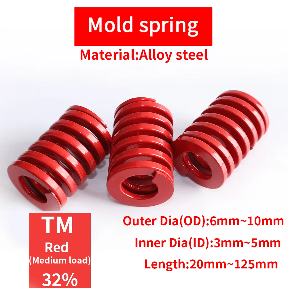 Outer Dia Of 6-70mm Medium Load Mold Spring With A Length Of 20-125mm Spiral Stamping Compression Mold Spring
Outer Dia Of 6-70mm Medium Load Mold Spring With A Length Of 20-125mm Spiral Stamping Compression Mold Spring